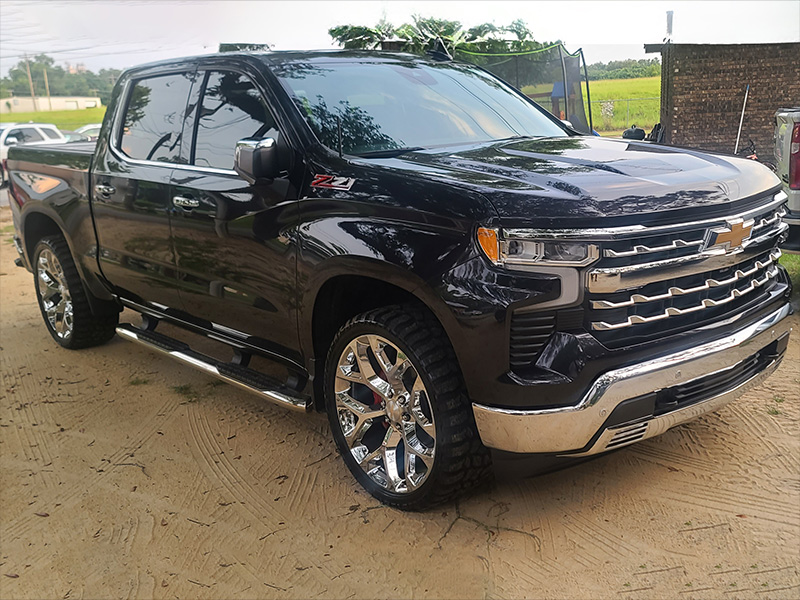 2023 Chevrolet Silverado Z71 Oe Performance Snowflake 24x10 Haida Hd869 Lt33x1250r24 