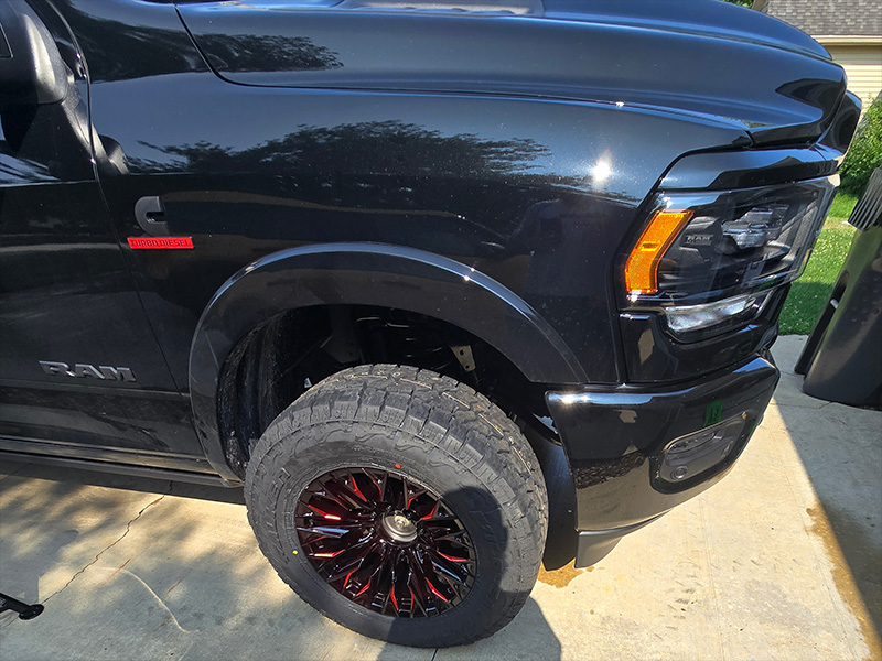2024 Ram3500 Fuel Flame 20x10 Falken Wildpeak 4 35x12 50r20 Leveled 